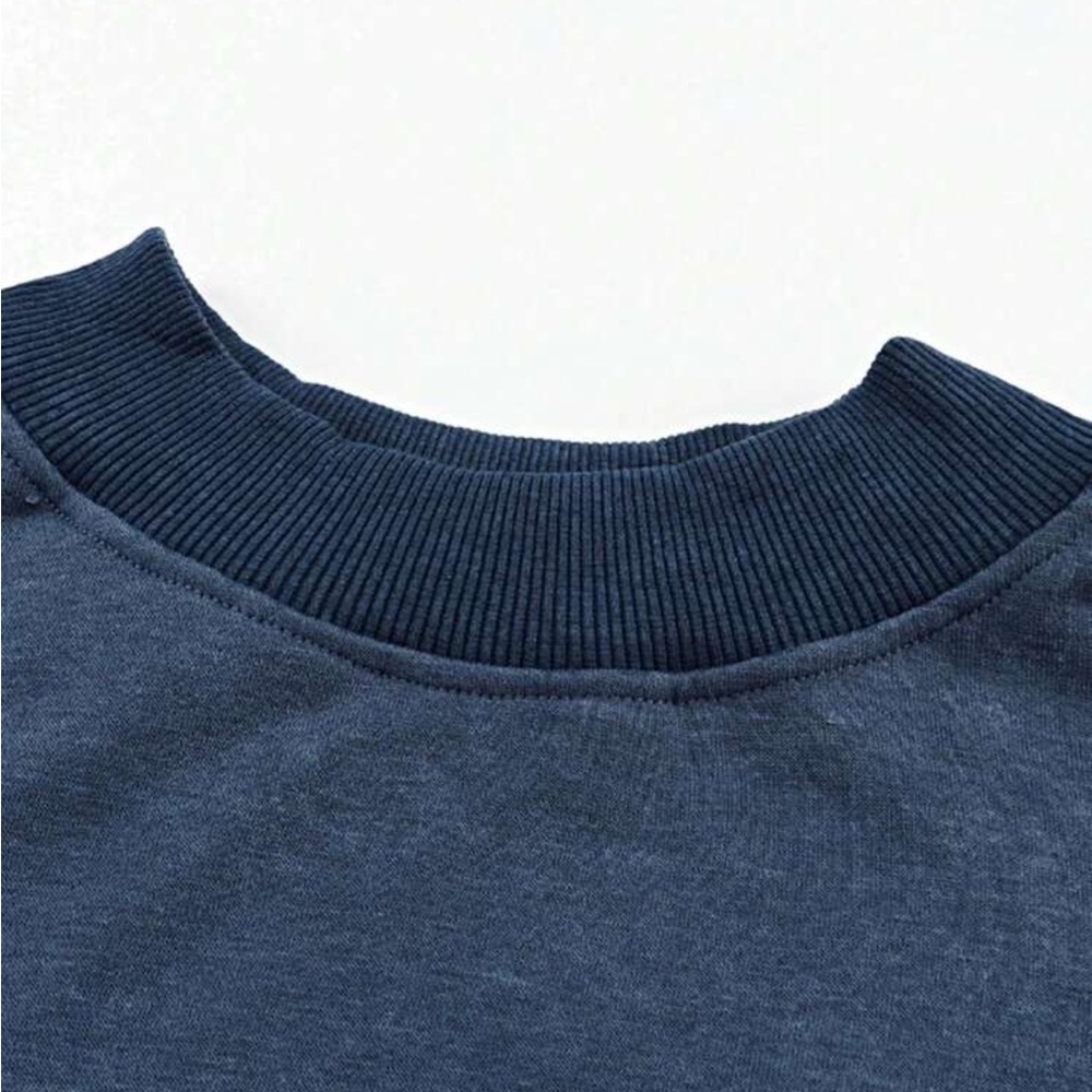 Boho Cotton Mineral Washed Oversized Mock Neck Dolman T Shirt Top Sweat Shirt - Picture 3 of 6